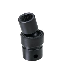 GRE1110UM image(1) - Grey Pneumatic 3/8" Drive x 10mm Standard Universal- 12 Point Socket - Black