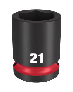 Milwaukee Tool SHOCKWAVE Impact Duty  1/2"Drive 21MM Standard 6 Point Socket