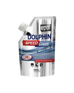 UPO0654 image(0) - U Pol Products DOLPHIN 0654 Speed Glaze, 440 mL Bag, Light Blue, Liquid