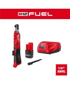 MLW3052-21 image(1) - Milwaukee Tool M12 FUEL 1/4 Inch Ratchet Kit