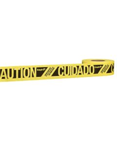 Milwaukee Tool 500 ft. Reinforced Yellow Barricade Tape - CAUTION/CUIDADO