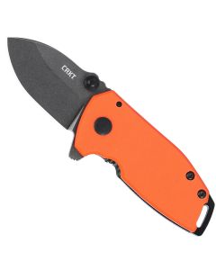 CRK2486 image(0) - CRKT (Columbia River Knife) Squid Compact D2 Stonewash Plain Blade Assisted Folding Knife with Frame Lock G10 Handle - Orange