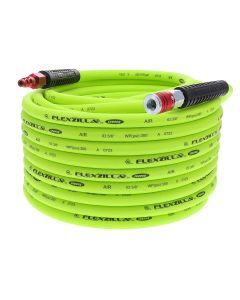 LEGHFZ38100YW2-D image(0) - Legacy Manufacturing Flexzilla Air Hose Kit, 3-Piece, 3/8" x 100', with ColorConnex Coupler and Plug, Type D, Red