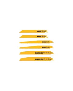 DEWALT 6 Piece Bi-Metal Reciprocating Saw Blade Set with Telescoping Case