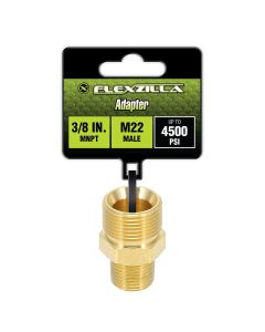LEGPW3005 image(0) - Flexzilla Adapter, 3/8" MNPT x M22 Male, Brass