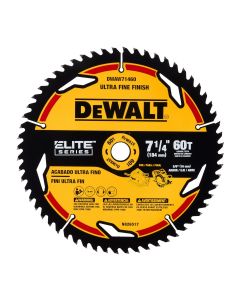 DEWALT ELITE SERIES 7-1/4 In Carbide Circular Saw Blade 60 Tooth with 5/8 in Arbor (1 Pack)