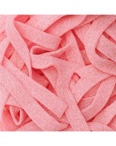 THS735717 image(0) - Tender Heifer Snack Co. Licorice Sour Pink Lemonade Belts - 10oz