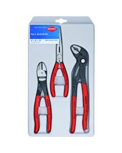 KNP267487 image(2) - KNIPEX Plier Set 3 Pc. Long Nose,Diag Cutt,Cobra