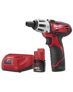 MLW2401-22 image(1) - Milwaukee Tool M12 CORDLESS 1/4" HEX SCREWDRIVER (2) BATT KIT