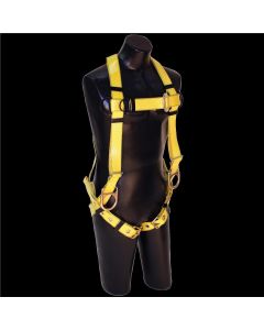 SRW802105 image(0) - FALL SAFE Safety Harness - A-SERIES Polyurethane Coated Web - Vest-Style Positioning - Back / Side, Pass Through, Tongue Buckle - Size: Small