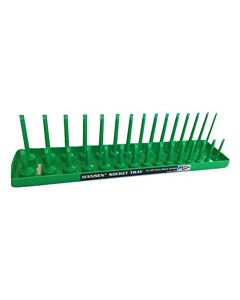 HNE3804 image(2) - Hansen Global 3/8 Inch Metric 2 Row Regular/Deep Socket Holder Tray - Green