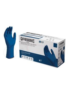 Gloveworks XL , HD P/F Extra Long Latex Gloves