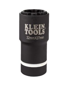 KLE66052E image(0) - Klein Tools 2-in-1 Metric Impact Socket, 12-Point, 24 x 19 mm
