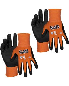 KLE60579 image(0) - Klein Tools Knit Dipped Gloves, Cut Level A1, Touchscreen, Small, 2-Pair