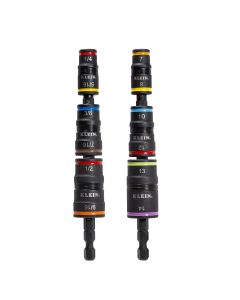 KLE32934 image(0) - Klein Tools 9-in-1 Impact Rated Flip Socket Set