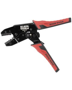 KLE3006CR image(0) - Klein Tools Ratcheting Non-Insulated Terminal Crimper, 10 to 22 AWG Wire