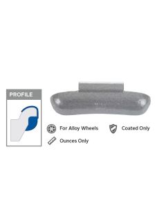 Wegmann Automotive 3 oz Lead Coated Clip-on LH Purple Series Wheel Weight (Box of 25)