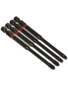 KLE32797 image(0) - Klein Tools Pro Impact Power Bits, #2 Square, 5-Pack
