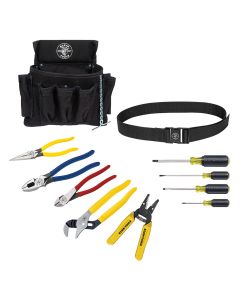 KLE92911 image(0) - Klein Tools Apprentice Tool Set with Tool Belt and Pouch, 11-Piece