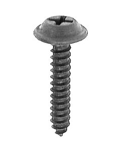 AVCAP12954 image(0) - AUVECO AP12954 Phillips Flat Top Washer Head A/AB Point Tapping Screw, #10 x 1 in L, Black E-Coat