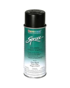 SEY98-10 image(0) - Seymour Spruce 98-10 Enamel Spray Paint, 16 fl-oz Aerosol Can, Flat Black, 15 sq-ft Coverage