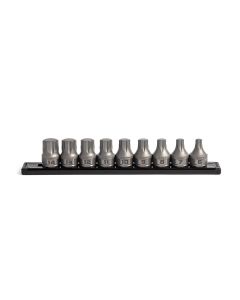 GETDDHBM9S image(0) - GripEdge Tools GripEdge 9-PC RPT 3/8'' Drive Low Profile Metric Hex Dual Action Driver Bit Set