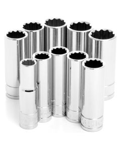 WLMW38700 image(0) - Wilmar Corp. / Performance Tool 10 Piece 3/8" Drive 12pt Met Deep Socket Set