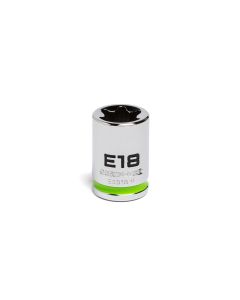 GETESB18 image(0) - Grip Edge Tools 3/8" Dr RPT E-Star Socket E18