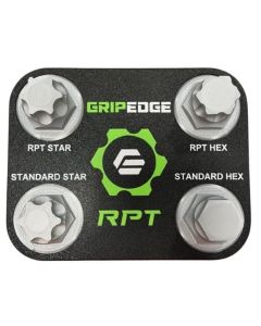 GETRPT-DB image(0) - GripEdge Tools GripEdge RPT Profile Comparison Board ‐ Hex & Star Variants