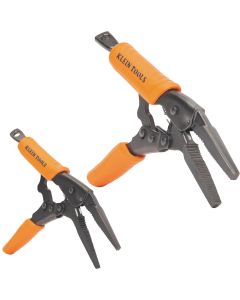 KLE38663 image(0) - Klein Tools Locking Pliers Set, Curved Jaw 10-Inch, Long Nose 6-Inch, 2-Piece