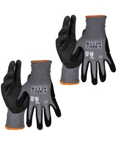 Klein Tools Knit Dipped Gloves, Cut Level A2, Touchscreen, Small, 2-Pair