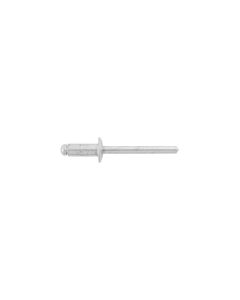 AVC8311 image(0) - AUVECO 8311 Dome Head Blind Pan-L Rivet, 3/16 in Dia x 7/16 in L x 1/8 to 1/4 in Grip Range, Aluminum, Silver