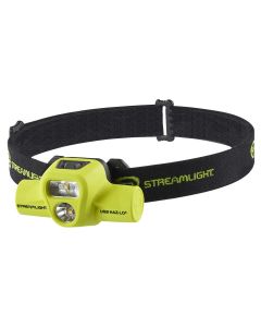 Streamlight USB HAZ-LO Headlamp - 120V AC - Includes Charge Cradle, Rubber Hard Hat Strap, Elastic Head Strap, 3M Dual Lock - Box - Yellow