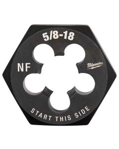 MLW49-57-5371 image(2) - Milwaukee Tool 5/8"-18 NF 1-7/16" Hex Threading Die