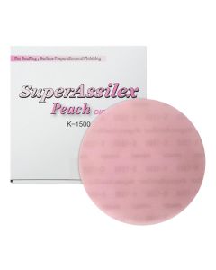 Eagle Abrasives, Inc. (25)Super Assilex 193-1507 Sanding Disc, 6 in Dia, K1500 Grit, Peach, No Holes