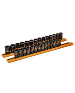 GearWrench 28 Piece 1/4 Inch & 3/8 Inch Drive Bolt Biter Impact Extraction Socket Set