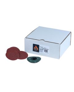 HIT350-25 image(0) - High Teck Products 350-25 R-Style Disc, 3 in Dia, 50 Grit, Aluminum Oxide, Polymer Backing