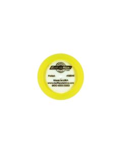 Buff And Shine 330G Curved Back Grip Pad, 3 in Dia, 1 in THK, Hook and Loop Attachment, Polyester Foam Pad, Yellow
