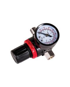 AES875 image(0) - AES Industries 875 Mini Diaphragm Air Regulator with Gauge, 1/4 in MNPT Inlet, 1/4 in FNPT Outlet, 180 psi