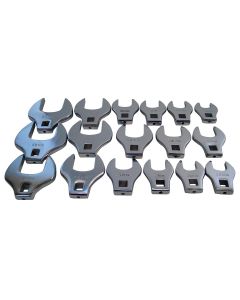 V8T7917 image(0) - V-8 Tools 17 Piece Jumbo Metric Crowfoot Wrench Set