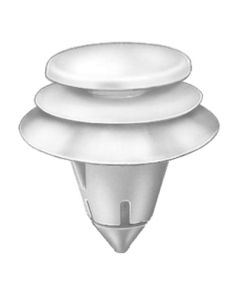 AVCAP19386 image(0) - AUVECO AP19386 Triple Head Type 10 Door Trim Panel Retainer, 15 mm Dia Top x 20 mm Dia Bottom Head, Nylon, Natural