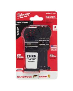 Milwaukee Tool Milwaukee OPEN-LOK 1-3/8" HCS WOOD BLADES 3PK + 1 JAPANESE TOOTH HARDWOOD BLADE