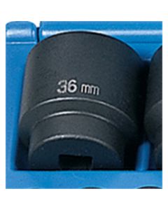 GRE2036M image(1) - Grey Pneumatic 1/2" Drive x 36mm Standard     Socket
