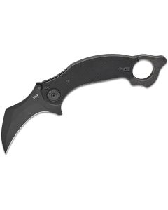 CRK2635 image(0) - CRKT (Columbia River Knife) Du Hoc D2 Powder Coat Plain Blade Folding Knife with Deadbolt Lock G10 Handle - Black