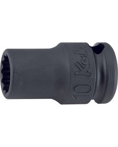 KKN13406A-9-16 image(0) - Ko-ken USA 13406A-9/16 3/8 Sq. Dr. Socket 9/16 12 point Length 32mm Thin walled