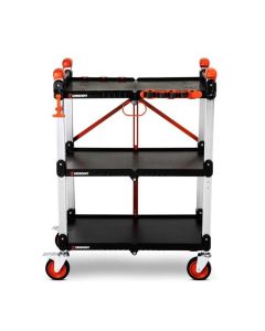 CRSF3SCBL image(1) - CRESCENT FOLDABLE THREE SHELF CART (LARGE)