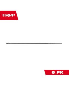 MLW49-16-2885 image(2) - Milwaukee Tool 11/64 Inch Round File for Saw Chain - 6 Pack