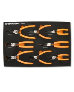 KDTGWMSSRP01 image(0) - GEARWRENCH 8 Piece Fixed Joint Internal/External Snap Ring Pliers Set in Foam Tray