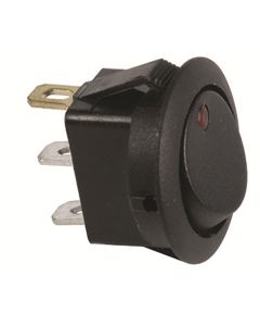 The Best Connection 10 Amp 12V Red Round Rocker