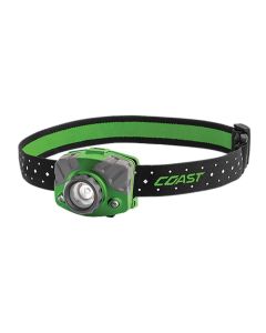 COAST Products FL75R 1000 Lumen Rechargable 168M Pure Beam Focusing Headlamp in Box - Green